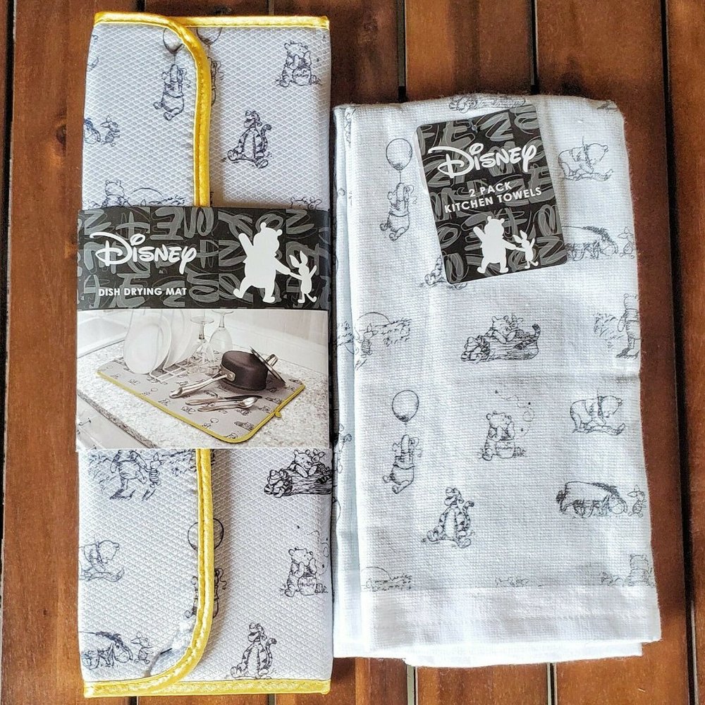 Disney Winnie The Pooh 3pc Kitchen Set Drying Mat